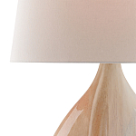 Настольная лампа на прозрачным основании с тканевым конусообразным абажуром Cream варинант исполнения - 1 | Loft Concept во Владивостоке