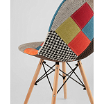 Пластиковый стул на ножках из массива бука Eames Пэчворк варинант исполнения - 3 | Loft Concept во Владивостоке
