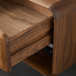 Прикроватная деревянная тумба с ящиком и нишей для хранения Moon Walnut Furniture варинант исполнения - 5 | Loft Concept во Владивостоке