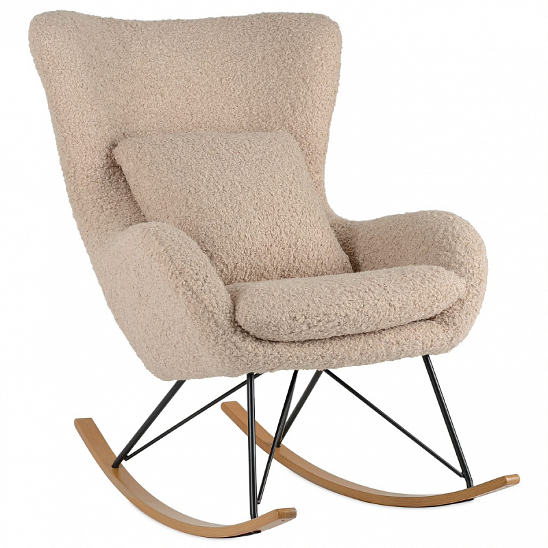 Rocking chair DORIA Кресло-Качалка бежевый Верблюжий Rocking chair DORIA Кресло-Качалка бежевый Верблюжий во Владивостоке | Loft Concept