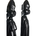 Комплект из 2-х деревянных статуэток Asmat Tall Statuettes Black варинант исполнения - 3 | Loft Concept во Владивостоке