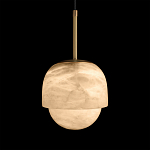 Подвесной светильник из белого алебастра Cryptocrystalline Stone варинант исполнения - 6 | Loft Concept во Владивостоке