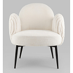 Полукресло Wave Stripes букле белый варинант исполнения - 4 | Loft Concept во Владивостоке