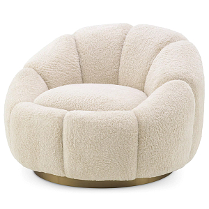 Кресло Eichholtz Swivel Chair Inger Brisbane Cream
