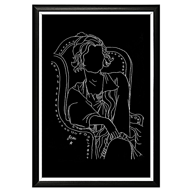 Постер White Silhouette Coco Poster Черный Белый Постер White Silhouette Coco Poster Черный Белый во Владивостоке | Loft Concept