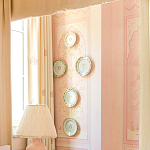 Обои ручная роспись Jharokha Arches Original colourway on pink painted Xuan paper варинант исполнения - 5 | Loft Concept во Владивостоке