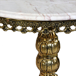 Стол круглый с мраморной столешницей Coffee De Bronze варинант исполнения - 1 | Loft Concept во Владивостоке