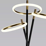 Торшер с 3-мя круглыми светодиодными лампами на черной триноге Underlining варинант исполнения - 3 | Loft Concept во Владивостоке