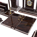 Настольный письменный набор из природного камня обсидиана с декором в виде Коня Team leader варинант исполнения - 4 | Loft Concept во Владивостоке