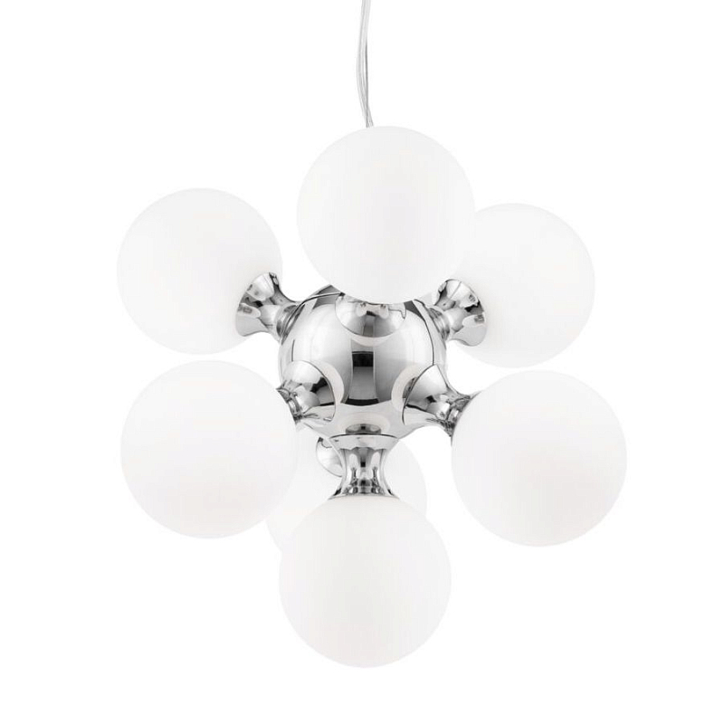 Люстра MOONDROP Pendant Chromium 7 Хром Белый Люстра MOONDROP Pendant Chromium 7 Хром Белый во Владивостоке | Loft Concept