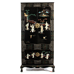Шкаф черный в китайском стиле  Chinese Cabinet Black варинант исполнения - 1 | Loft Concept во Владивостоке