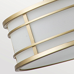 Подвесной светильник цвета латунь с белым матовым плафоном с геометрическим рисунком Feiss варинант исполнения - 6 | Loft Concept во Владивостоке