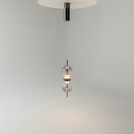 Подвесной светильник с плафоном из стекла с зеркальным градиентом Double Moon варинант исполнения - 4 | Loft Concept во Владивостоке