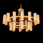 Люстра двухъярусная круглая с текстурными цилиндрическими плафонами Glimpse варинант исполнения - 3 | Loft Concept во Владивостоке