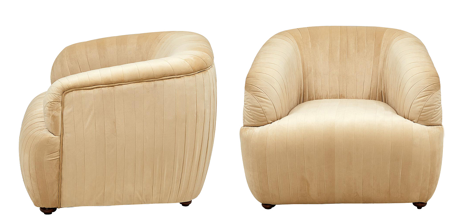 Кресло песочного цвета велюр Lorelai Sand Armchair Кресло песочного цвета велюр Lorelai Sand Armchair - Loft-Concept во Владивостоке
