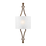 Бра с цилиндрическим тканевым абажуром белого цвета Feiss варинант исполнения - 1 | Loft Concept во Владивостоке