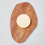 Бра с каменным основанием и плафоном из стекла Brown Shaw Marble Lighting варинант исполнения - 1 | Loft Concept во Владивостоке