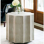 Приставной стол бежевый Stingray Skin Table кожа варинант исполнения - 2 | Loft Concept во Владивостоке