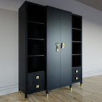 Большой шкаф с витриной Elsa Dreams Black варинант исполнения - 1 | Loft Concept во Владивостоке