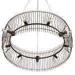 Люстра круглая из тонких прутьев Thin Bronze Rods варинант исполнения - 2 | Loft Concept во Владивостоке