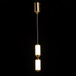 Подвесной светильник с двумя белыми рифлеными цилиндрическими плафонами Golden Swirl варинант исполнения - 3 | Loft Concept во Владивостоке