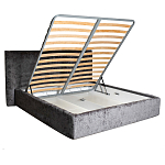 Кровать двуспальная серая с подъемным механизмом  Selecting the Best варинант исполнения - 2 | Loft Concept во Владивостоке