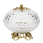 Конфетница из прозрачного рельефного стекла Eden Garden варинант исполнения - 1 | Loft Concept во Владивостоке