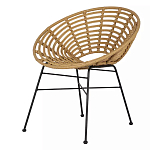 Стул круглый с ротанговым плетением Round Wicker Stool варинант исполнения - 3 | Loft Concept во Владивостоке
