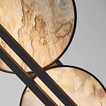 Бра из двух каменных дисков в металлической раме Constellation варинант исполнения - 3 | Loft Concept во Владивостоке