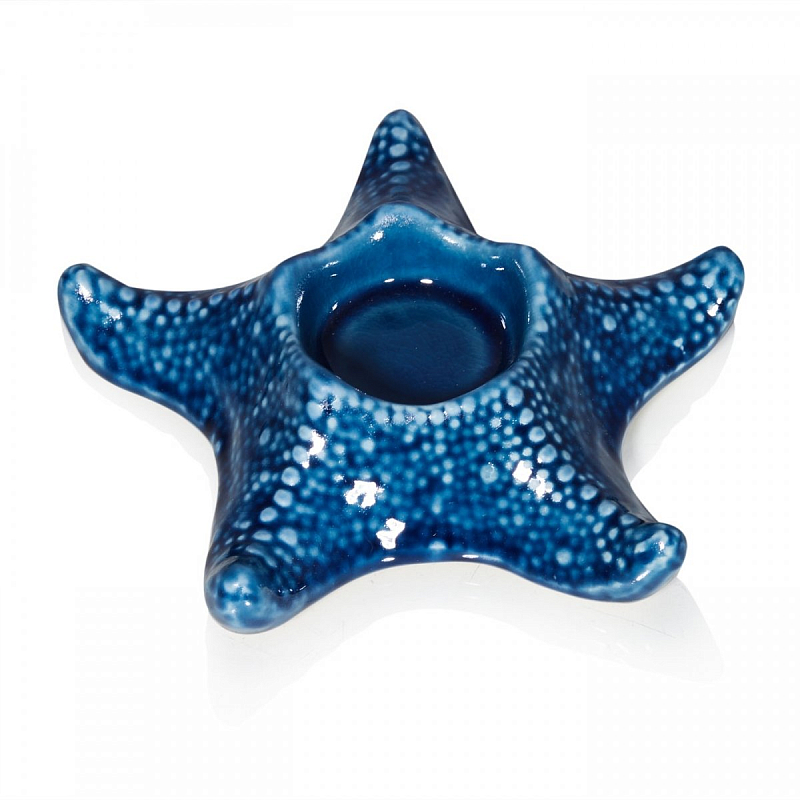 Подсвечник Blue Seaward Синий Подсвечник Blue Seaward Синий во Владивостоке | Loft Concept