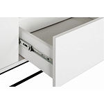 ТВ-тумба белая с  2-мя дверцами и ящиком Strict Lines варинант исполнения - 4 | Loft Concept во Владивостоке