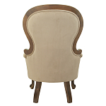 Кресло с мягкой обивкой из светло-коричневого велюра на 4-х деревянных ножках Evelyn Classical Armchair варинант исполнения - 2 | Loft Concept во Владивостоке
