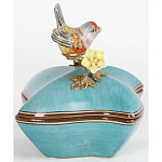Фарфоровая шкатулка с птицей Eden Garden Blue варинант исполнения - 3 | Loft Concept во Владивостоке