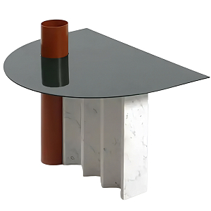 Дизайнерский журнальный стол с рельефным основанием Dutynor