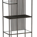 Стеллаж из металла и стекла Menzie Black Stripes Metal Rack варинант исполнения - 5 | Loft Concept во Владивостоке