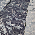 Мебельная ткань Вышивка темно-серый цвет 130 см T2-40 варинант исполнения - 2 | Loft Concept во Владивостоке