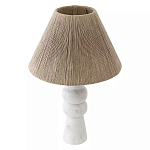Настольная лампа с плетеным абажуром и белым мраморным основанием Simplicity and Nobility варинант исполнения - 1 | Loft Concept во Владивостоке