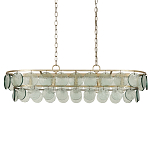 Люстра овальной формы с каскадом из декоративных элементов Harmony of Light варинант исполнения - 3 | Loft Concept во Владивостоке