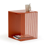 Оранжевый приставной стол из металла Lattice варинант исполнения - 3 | Loft Concept во Владивостоке