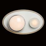 Бра овальной формы белого цвета с 2-мя лампами Lunar Pebbles варинант исполнения - 2 | Loft Concept во Владивостоке