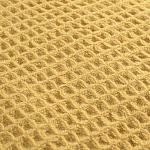 Плед из шерсти цвета охры с бахарамой Waffle Comfort варинант исполнения - 2 | Loft Concept во Владивостоке