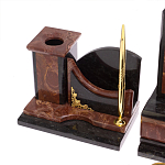 Настольный письменный набор из лемезита и змеевика с декором в виде Орла в подарочной упаковке Successful Leader варинант исполнения - 5 | Loft Concept во Владивостоке