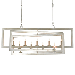 Люстра серебряная из пересекающихся прямоугольных элементов Intersecting Rectangles варинант исполнения - 2 | Loft Concept во Владивостоке