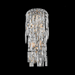 Бра с каскадом из прозрачного хрусталя и корпусом из металла цвета хром Constant Sparks варинант исполнения - 3 | Loft Concept во Владивостоке