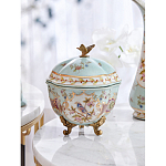 Шкатулка голубого цвета с цветочными орнаментами Blue Garden варинант исполнения - 7 | Loft Concept во Владивостоке