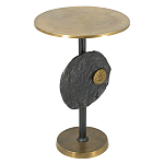 Столик приставной с абстрактным основанием и акцентом в виде золотистого диска Heavenly Space варинант исполнения - 3 | Loft Concept во Владивостоке