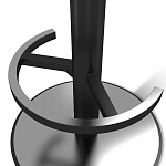 Барный стул вращающийся со спинкой и подлокотниками Douglas Rhombus Черный Велюр варинант исполнения - 5 | Loft Concept во Владивостоке