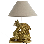 Настольная лампа с абажуром Дракон Golden Dragon Lamp Beige варинант исполнения - 3 | Loft Concept во Владивостоке
