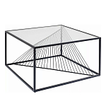 Журнальный стол черный с столешницей из прозрачного закаленного стекла Dynamics варинант исполнения - 1 | Loft Concept во Владивостоке