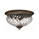 Потолочный светильник с чашеобразным плафоном из толстого волнообразного стекла и широким узорчатым основанием Hinkley варинант исполнения - 1 | Loft Concept во Владивостоке